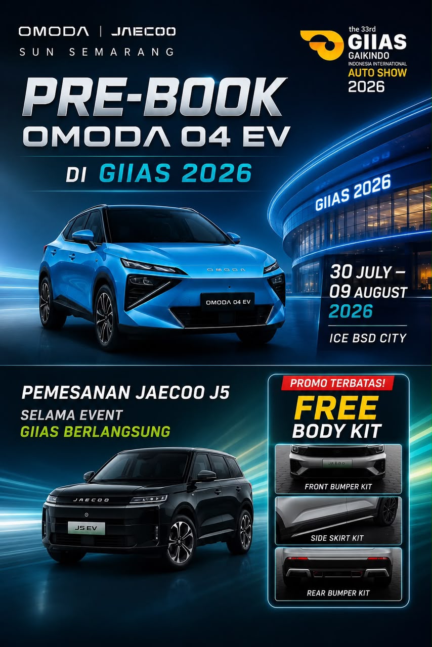 Pre-book OMODA 04 EV di GIIAS 2026, 30 Juli sampai 9 Agustus 2026 di ICE BSD City.